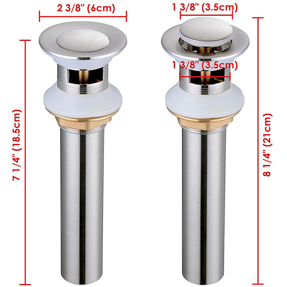 Yescom 1 1/2" Kitchen Overflow Pop Up Drain Image