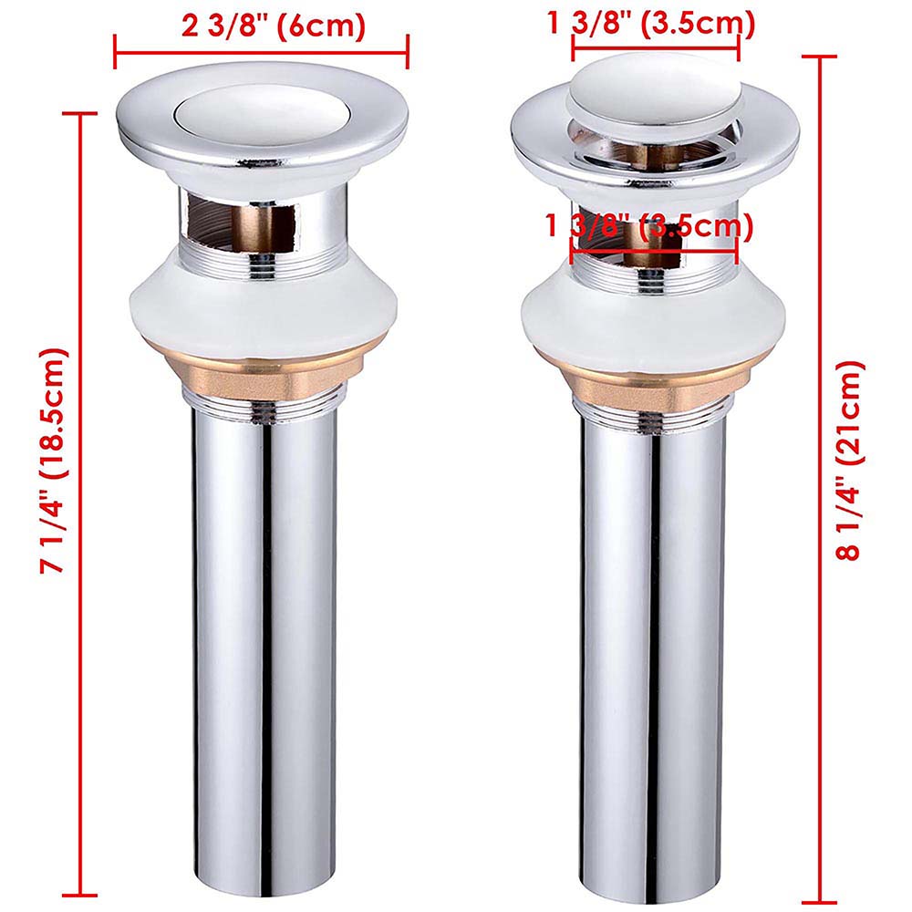 Yescom 1 1/2" Kitchen Overflow Pop Up Drain Image