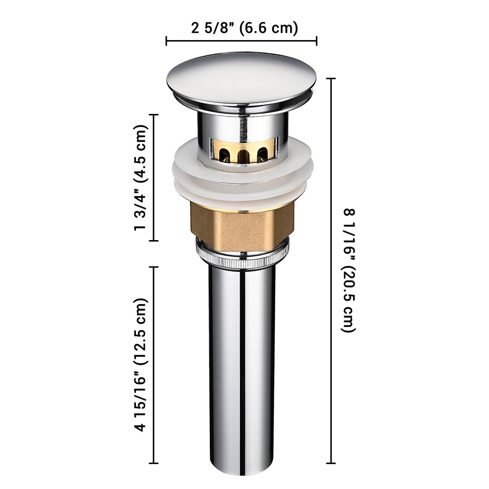 Yescom 1 5/8" Overflow Pop Up Sink Drain Image