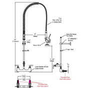 Yescom Commercial Pre-Rinse Kitchen Faucet Pull Out Sprayer Image