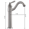 Yescom 13" Bathroom Bar Sink Vessel Faucet Brushed Nickel