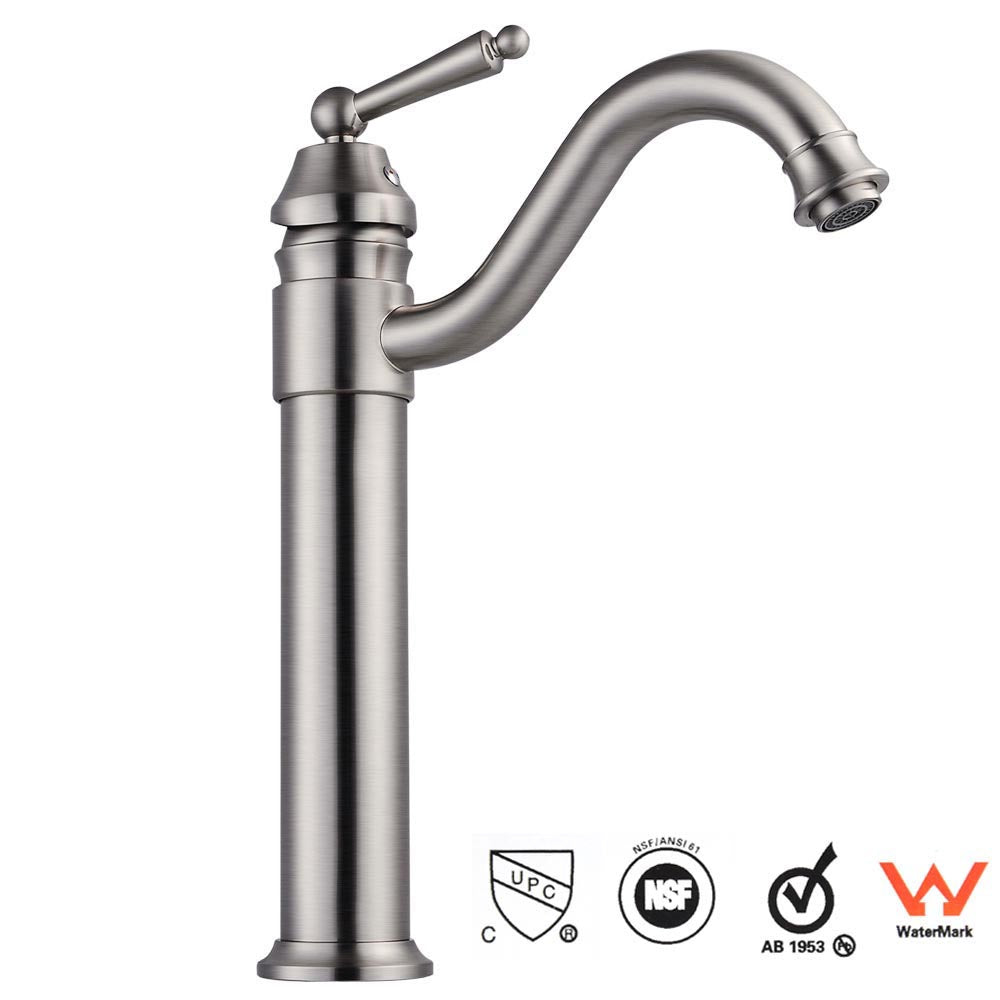 Yescom 13" Bathroom Bar Sink Vessel Faucet Brushed Nickel Image