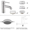 Aquaterior Bathroom Sink Faucet 1-Handle Cold & Hot, 7.5"H