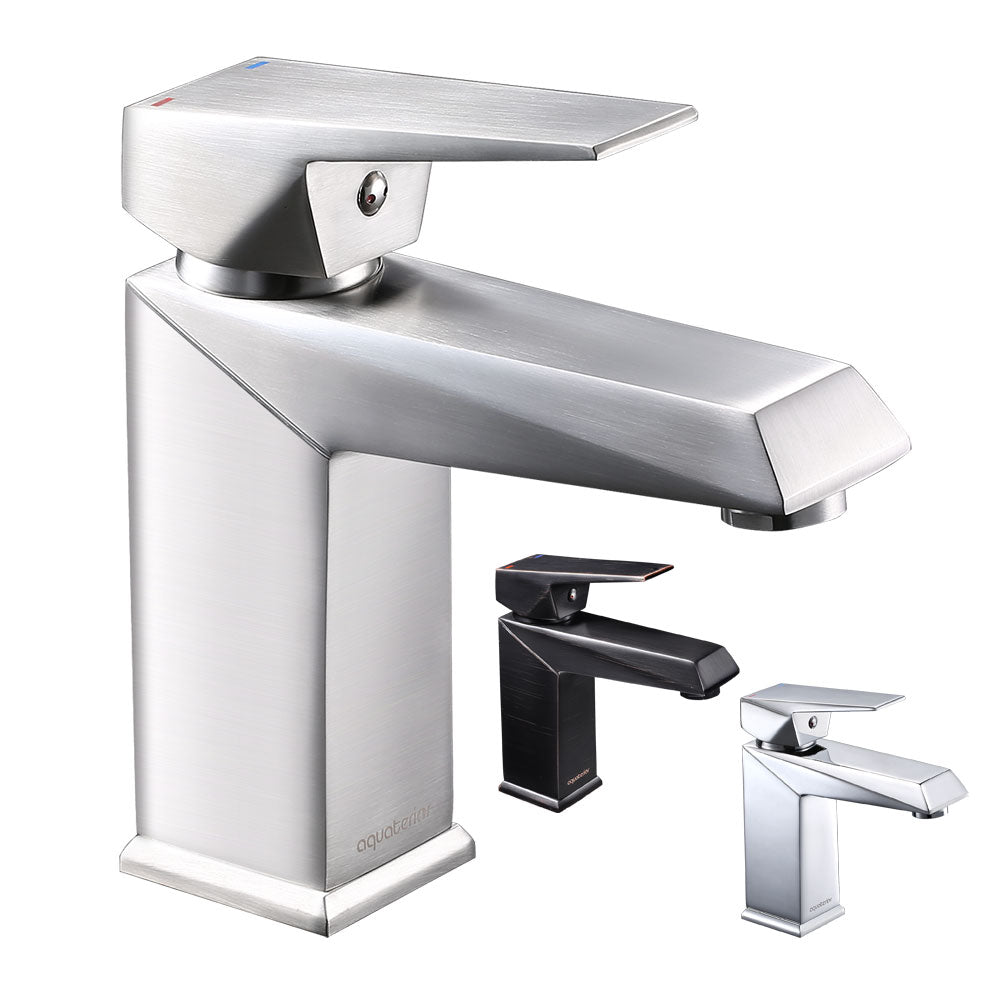 Yescom Bathroom Sink Faucet Square 1-Handle Cold & Hot, 7"H Image