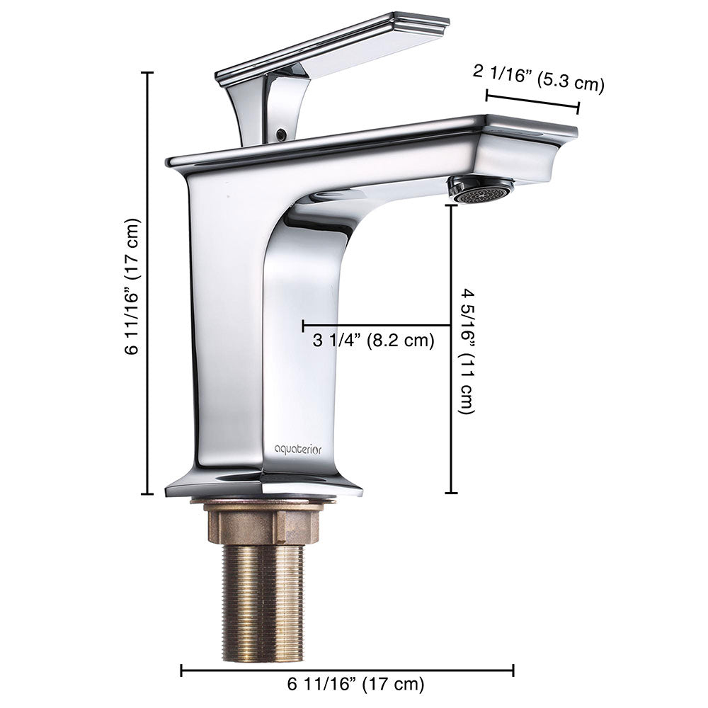 Yescom Bathroom Sink Faucet 1-Handle Cold & Hot, 6.7"H Image