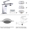 Aquaterior Bathroom Sink Faucet 1-Handle Cold & Hot, 6.7"H