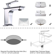 Yescom Bathroom Sink Faucet 1-Handle Cold & Hot, 6.7"H Image