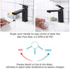 Aquaterior Bathroom Sink Faucet Square 1-Handle Cold & Hot