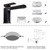 Aquaterior Bathroom Sink Faucet Square 1-Handle Cold & Hot