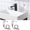 Aquaterior Bathroom Sink Faucet Square 1-Handle Cold & Hot