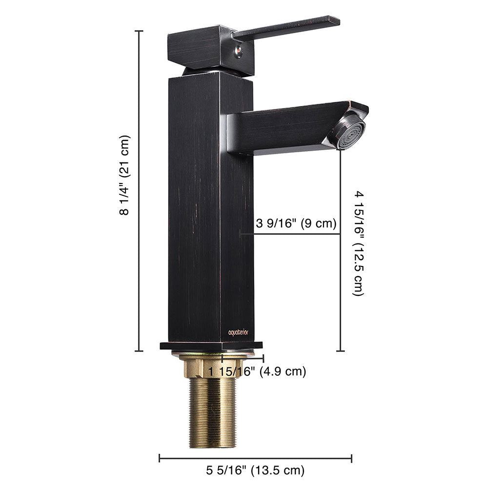 Yescom Bathroom Faucet Single Hole 1-Handle Cold & Hot 8"H Image