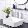 Aquaterior Bathroom Sink Faucet Square Cold & Hot 12"H