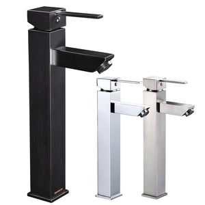 Aquaterior Bathroom Sink Faucet Square Cold & Hot 12