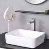 Aquaterior Bathroom Vessel Faucet Square Cold & Hot 10.4"H