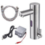 Yescom Touchless Lavatory Sink Faucet Hot & Cold 8", Brushed Nickel Image