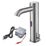 Yescom Touchless Lavatory Sink Faucet Hot & Cold 10", Brushed Nickel Image