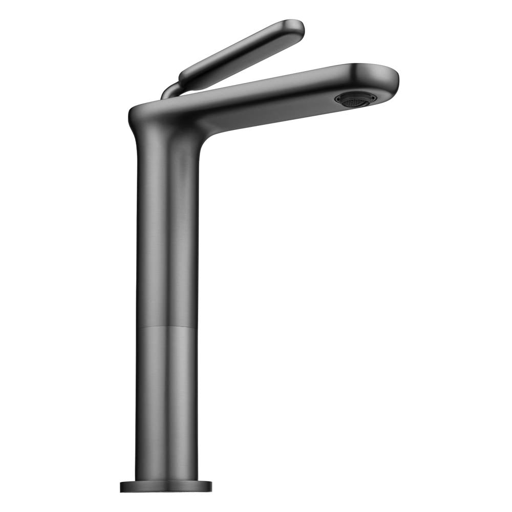 Yescom Bathroom Sink Faucet Single Handle 12" Tall, Gray Image