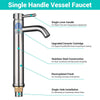 Yescom 12" Bathroom Bar Sink Vessel Faucet Finish Options