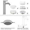 Yescom 12" Bathroom Bar Sink Vessel Faucet Finish Options