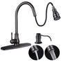 Yescom Pull-down Kitchen Bar Faucet Single-handle Finish Color Opt, Oil Rubbed Bronze Image