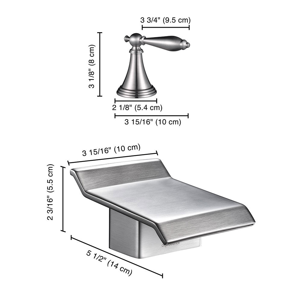 Yescom 2-handle Widespread Bathtub Faucet Brushed Nickel Image