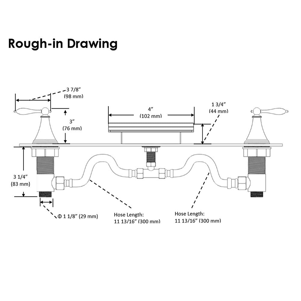 Yescom 2-handle Widespread Bathtub Faucet Brushed Nickel Image