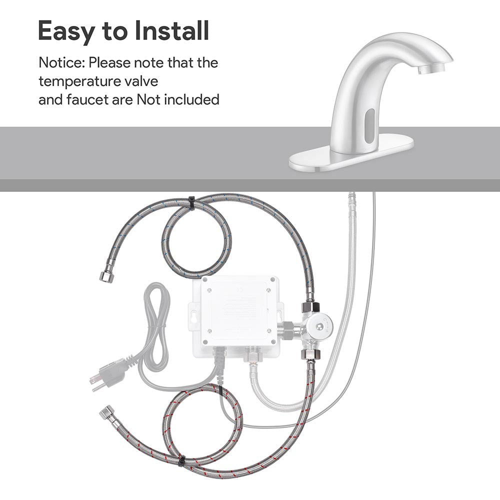 Yescom Faucet Supply Lines 3/8 in. Comp x 1/2 in.x 28 in. Image