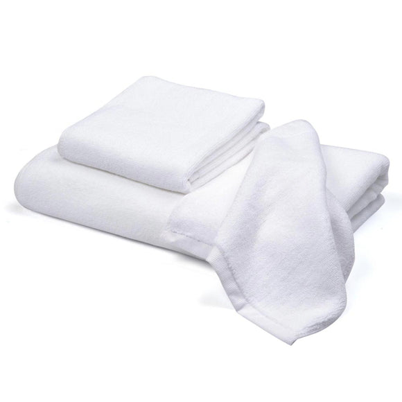 Yescom 3Pcs Bathtub Towel Sets Bath Hand Face Towels, White Image