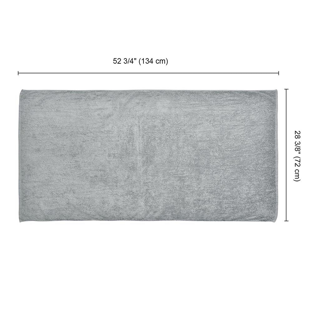 Yescom 28"x53" Bath Towel Grey 380Gsm Ring Spun Cotton Hotel Image