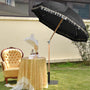 Yescom Jazz Age Fringe Umbrella Tilt Market Umbrella Black Glitter JZ6-06 Image