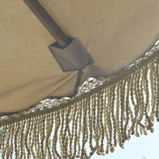 Yescom 9 ft Boho Umbrella with Fringe for Market Patio 8-Rib Tilt Image