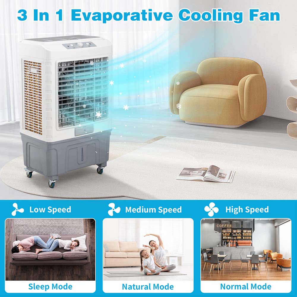 Yescom Portable Swamp Evaporative Cooler 200W 50L 4120 CFM Image