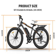 Yescom 26 Inch Electric Bike Fat Tire E-bike 48V 750W Image