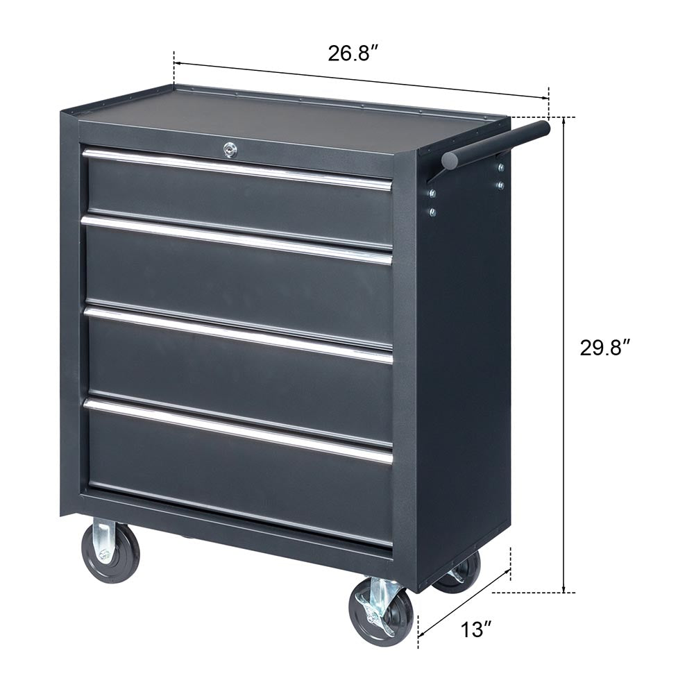 Yescom Rolling Tool Chest 24 in. 4-Drawer Lockable Image