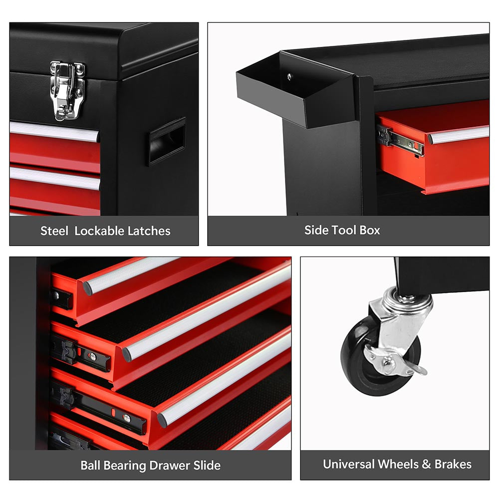 Yescom Rolling Tool Chest Combo 21 in. 5-Drawer Lockable Image