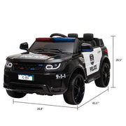 Yescom 12V Ride On Police Car Remote Control Headlights & MP3 Image