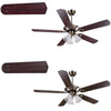 Yescom 51" Ceiling Fan w/ 3 Lights Remote Reversible 5-Blade Bronze