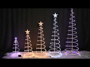 Yescom Lighted Spiral Christmas Trees 6' 4' 3' Battery Powered