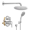 Aquaterior Shower Faucet Set with Handheld 10" Round Shower Head