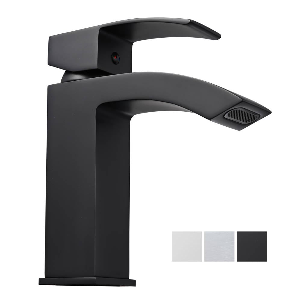 Yescom Single Handle Bathroom Faucet Square Cold Hot Image