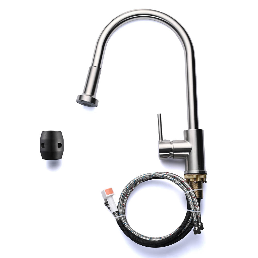 Yescom Kitchen Faucet with Pull Out Spray 2.2GPM Brushed Nickel Image