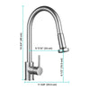 Aquaterior Kitchen Faucet with Pull Out Spray 2.2GPM Brushed Nickel