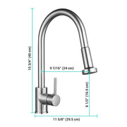 Yescom Kitchen Faucet with Pull Out Spray 2.2GPM Brushed Nickel Image