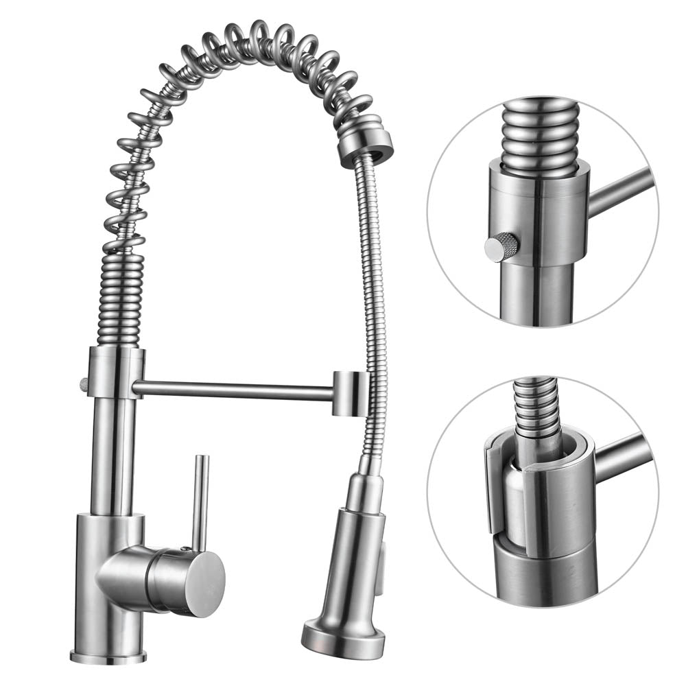 Yescom Kitchen Faucet with Sprayer 2.2GPM Brushed Nickel Image