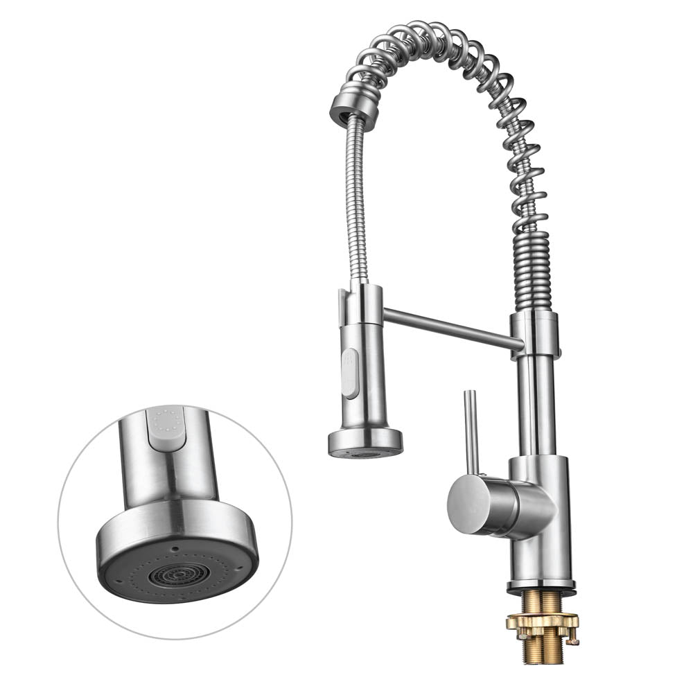 Yescom Kitchen Faucet with Sprayer 2.2GPM Brushed Nickel Image