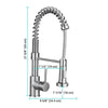 Aquaterior Kitchen Faucet with Sprayer 2.2GPM Brushed Nickel