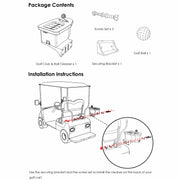 Yescom Universal Golf Club-Ball Washer Cleaner with Ball and Brackets Image