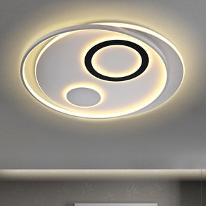 Yescom Modern Circle Ceiling Flush Light with Remote 70W 30 in.