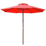 Yescom 9ft Patio Wood Market Umbrella Multiple Colors, Red Image