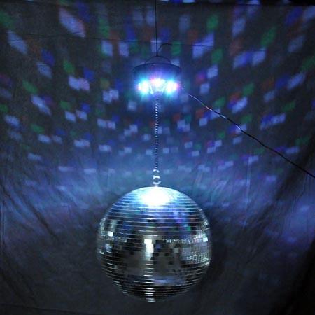 Yescom 12in Mirror Disco Ball DJ Light Set RGB Image